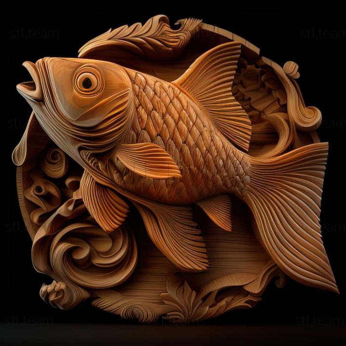 3D model Calico telescope fish (STL)